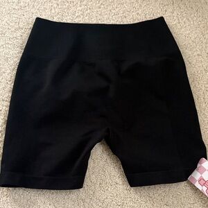High-Rise Black Women's Bike Shorts